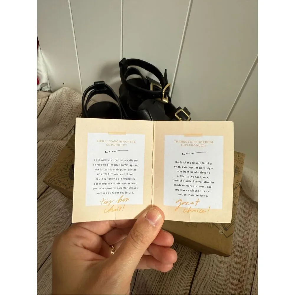 NIB Free People Hooked Fisherman Sandals Black Size 7‎ New - Picture 4 of 10